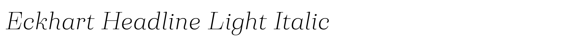 Eckhart Headline Light Italic image