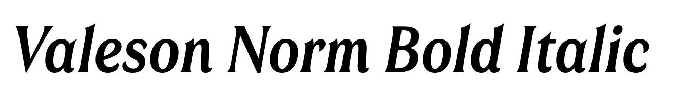 Valeson Norm Bold Italic