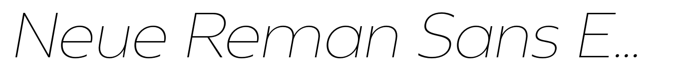 Neue Reman Sans Extra Light Italic