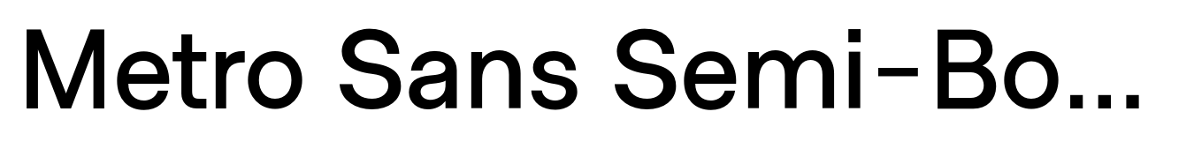 Metro Sans Semi-Bold Italic
