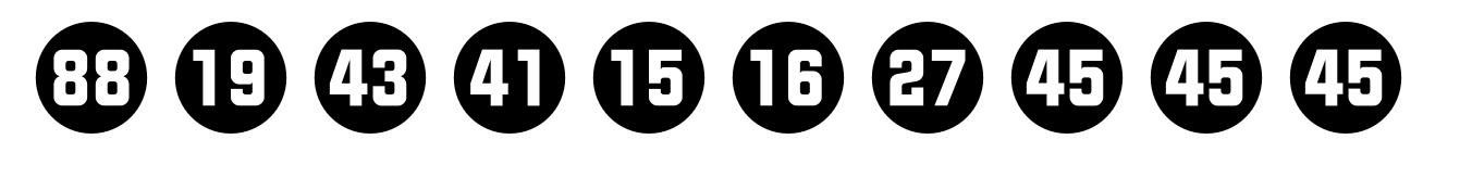 Numbers Style Two Circle Negative