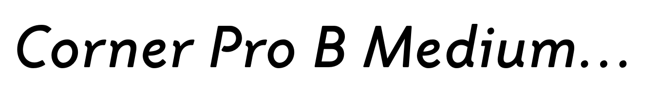 Corner Pro B Medium Italic