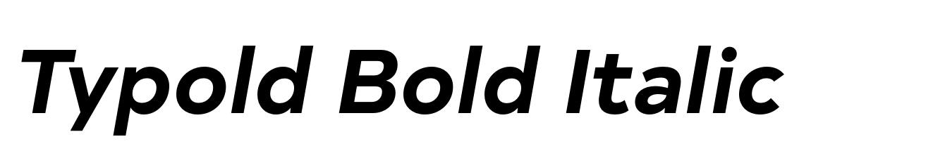 Typold Bold Italic