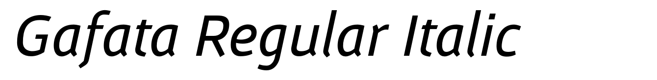 Gafata Regular Italic