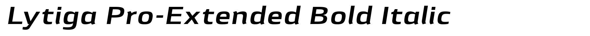 Lytiga Pro-Extended Bold Italic image