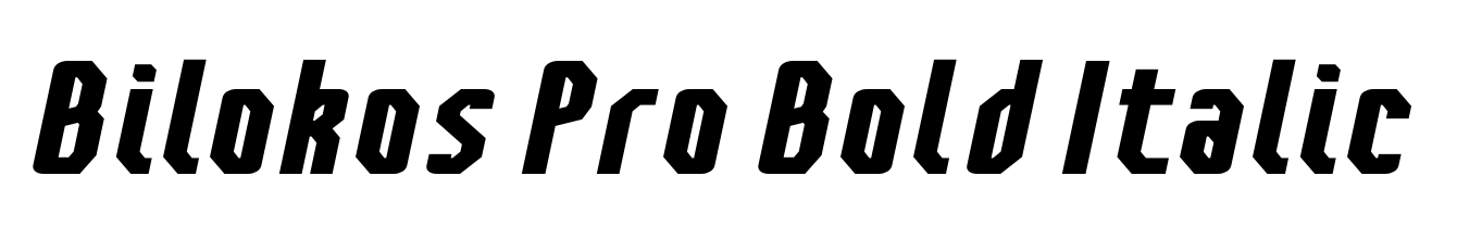 Bilokos Pro Bold Italic