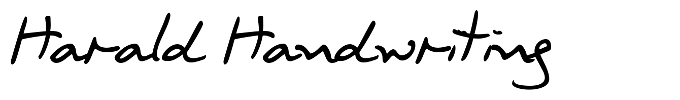 Harald Handwriting