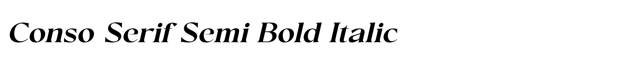 Conso Serif Semi Bold Italic image