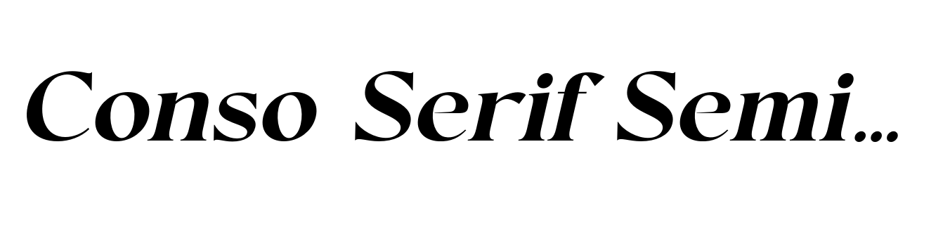 Conso Serif Semi Bold Italic