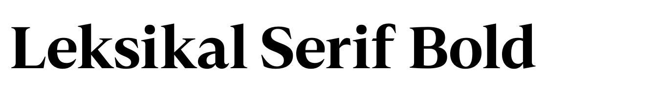 Leksikal Serif Bold