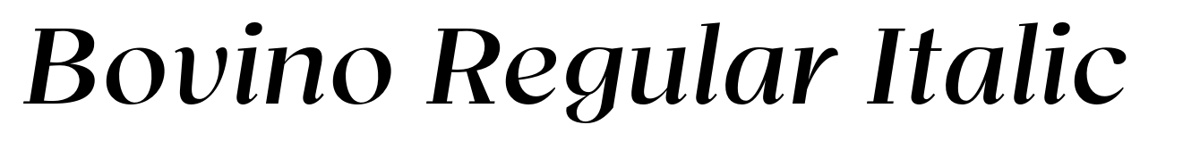 Bovino Regular Italic