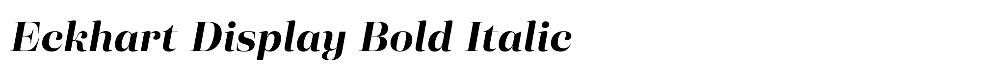 Eckhart Display Bold Italic image