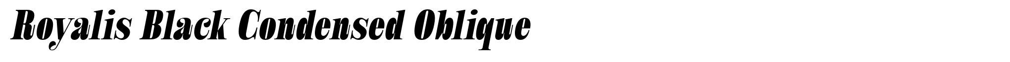 Royalis Black Condensed Oblique image