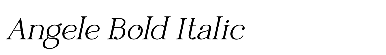 Angele Bold Italic