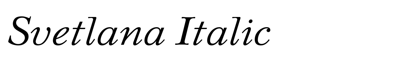 Svetlana Italic