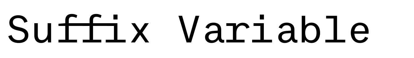 Suffix Variable