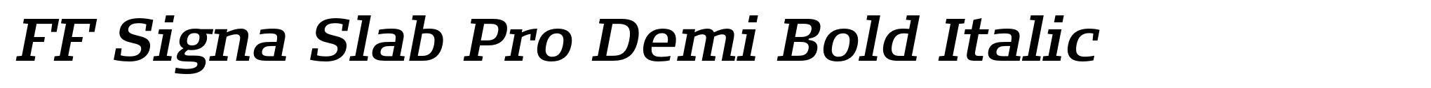 FF Signa Slab Pro Demi Bold Italic image