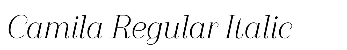 Camila Regular Italic