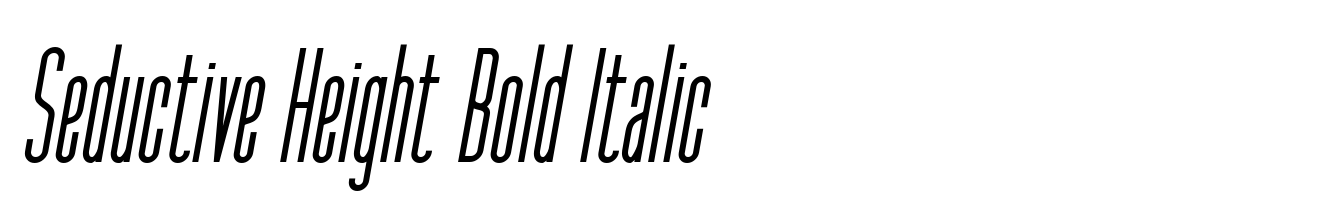 Seductive Height Bold Italic