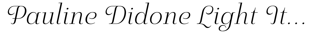Pauline Didone Light Italic