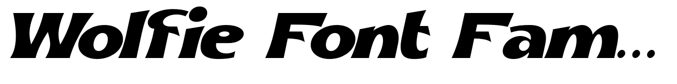 Wolfie Font Family Semi Light Condensed Italic