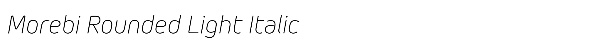 Morebi Rounded Light Italic image