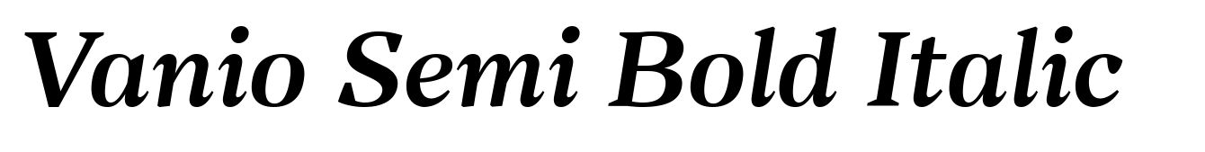 Vanio Semi Bold Italic