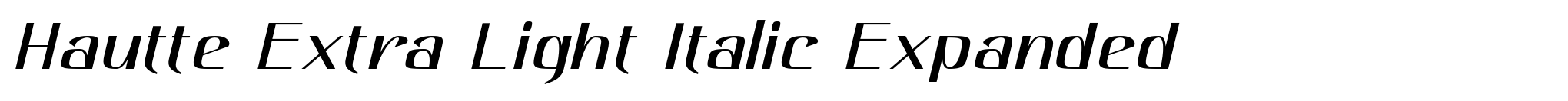 Hautte Extra Light Italic Expanded image
