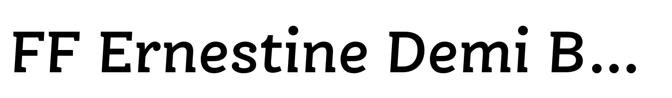 FF Ernestine Demi Bold Italic