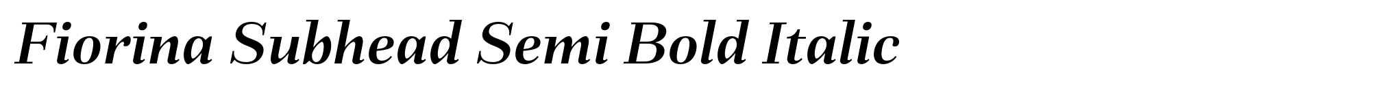 Fiorina Subhead Semi Bold Italic image