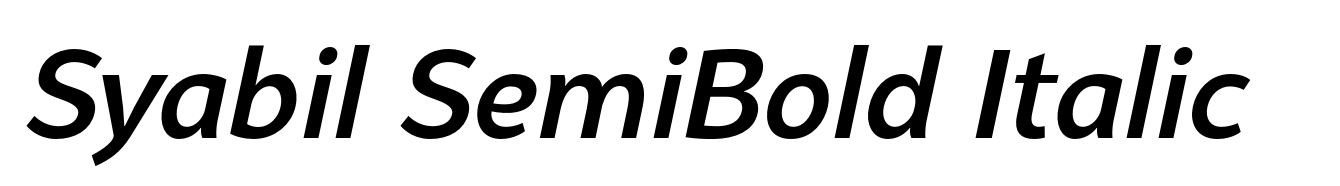 Syabil SemiBold Italic