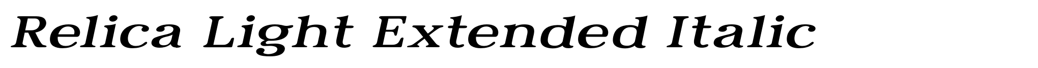 Relica Light Extended Italic image