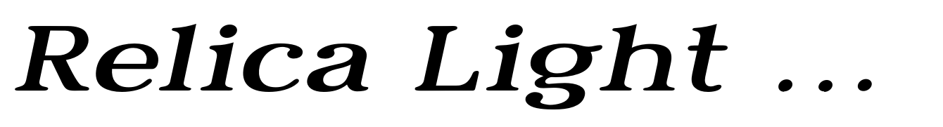 Relica Light Extended Italic
