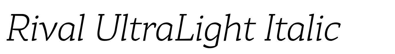 Rival UltraLight Italic