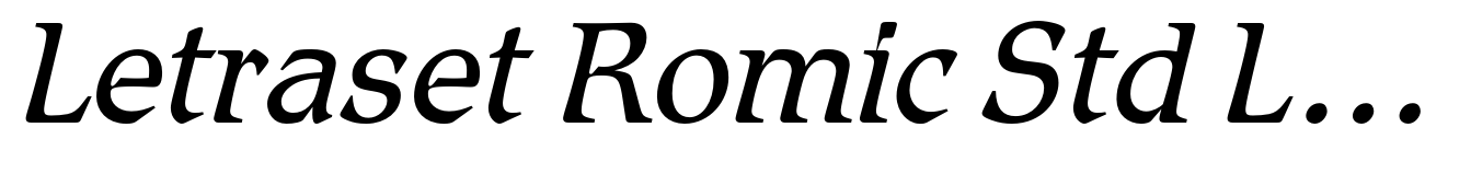 Letraset Romic Std Light Italic