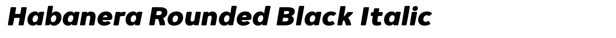 Habanera Rounded Black Italic image