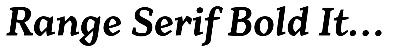 Range Serif Bold Italic
