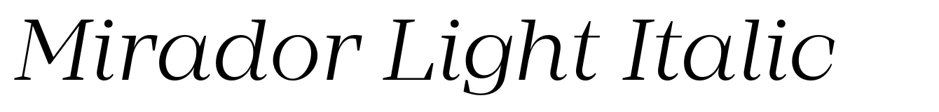 Mirador Light Italic