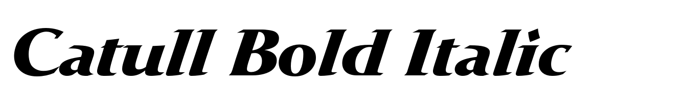 Catull Bold Italic