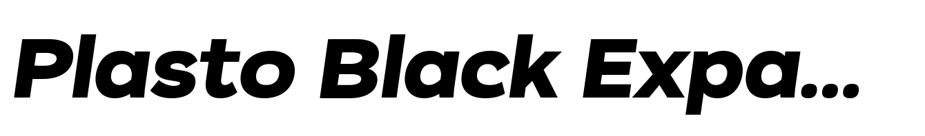 Plasto Black Expanded Italic