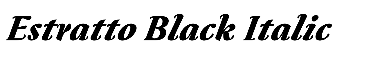 Estratto Black Italic