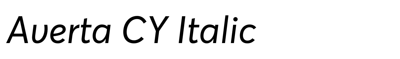 Averta CY Italic