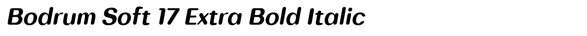 Bodrum Soft 17 Extra Bold Italic image