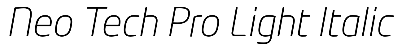 Neo Tech Pro Light Italic