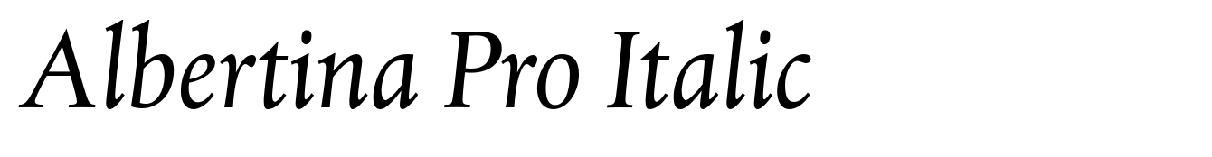 Albertina Pro Italic