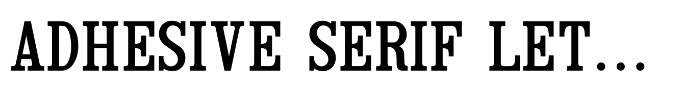 Adhesive Serif Letters JNL