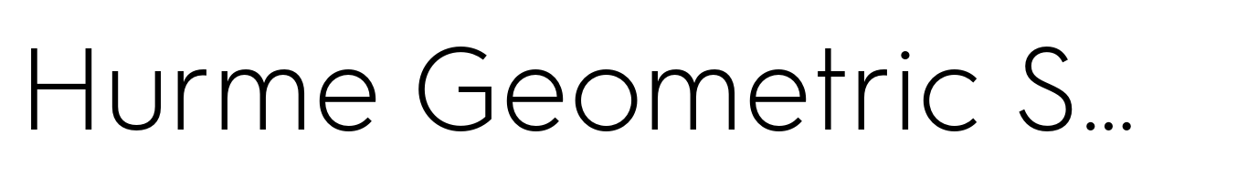 Hurme Geometric Sans No 3 Light