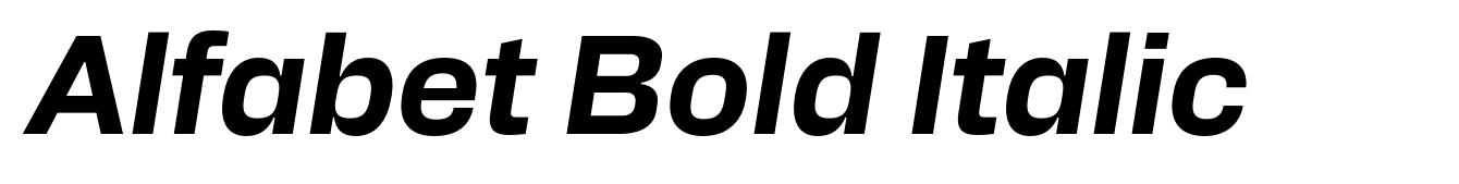 Alfabet Bold Italic
