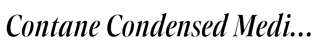 Contane Condensed Medium Italic
