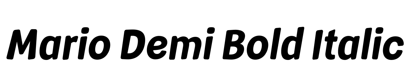 Mario Demi Bold Italic
